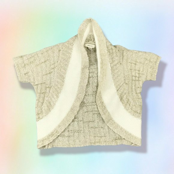 Anthropologie‎ Sleeping On Snow Cardigan Shrug Small Metallic Angora Wool Blend - Picture 4 of 8